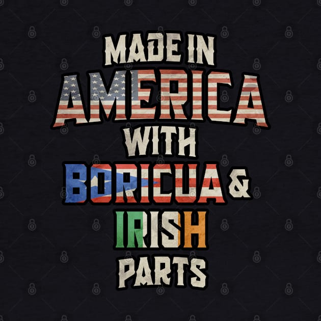 Puerto Rican And Irish Made In America Mix DNA Heritage Vintage by Just Rep It!!